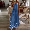 thumbnail image 1 of Ovzne Robes pour Femmes Robe d'Été Robes d'Été pour Femmes Imprimé Sans Manches Col Rond Robe Décontractée Longues Robes Robe de Vacances Imprimée Liquidation, 1 of 5