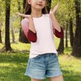 thumbnail image 4 of SERTG T-Shirt Mode Enfant Col Rond Manches 3/4 Imprimé Col Rond pour Été et Printemps 4-15 Ans (Blanc3,13 Ans), 4 of 7