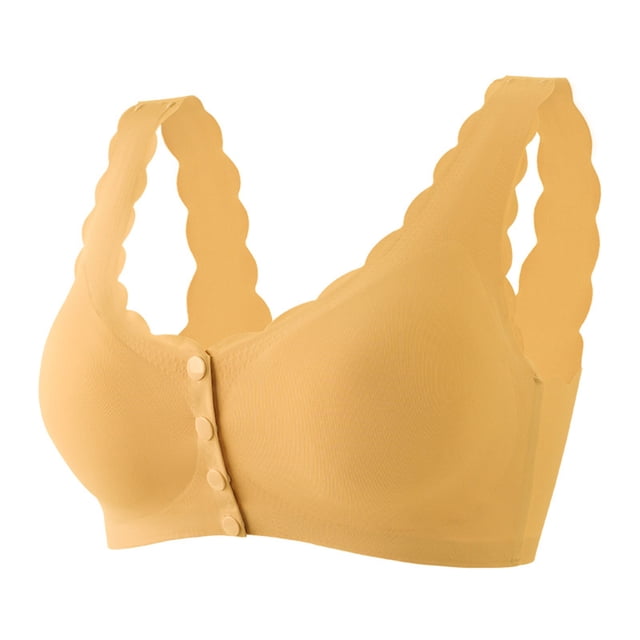 Timegard Bras for Women Front Closure Full-Support Smoothing Comfort Breathable Everyday Wireless Bra