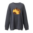 thumbnail image 2 of Nouveaux Hauts pour Femmes 2023 Mode Imprimé Col Rond Chandail Manches Longues Blouse Confortable Chandail en Molleton Coupe Décontractée Chandail en Molleton Oversize pour Femmes, 2 of 6