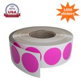 thumbnail image 1 of Colored Label Sticker rolls - Round sticker dots  in Neon Pink - 19mm - Permanent Adhesive - 1050 Pack by Royal Green, 1 of 1