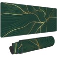thumbnail image 1 of Marble XL Large Mouse Pad Emerald and Golden Texture Gaming Mousepad Big Long Extended Deskmat for Women Desktop Makeup Mat for Computer Laptop Keyboards Office Decor (31.5"x11.8"), 1 of 1