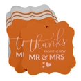 thumbnail image 3 of Inkdotpot Pack Of 100 Real Rose Gold Foil Bracket Shape Paper Tags Thanks From The New Wedding Favor Hang Tags, 3 of 7