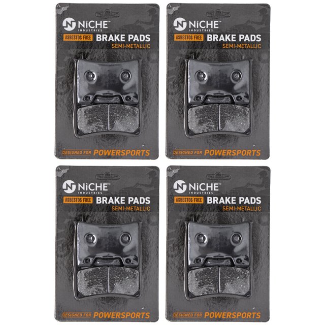 Niche Front Brake Pad Set for Yamaha YZF600R Semi-Metallic Motorcycle 4 Pack 519-KPA2430D