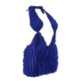 thumbnail image 4 of Robe Sans Manches à Col Halter pour Femmes, Col en V Profond, Dos Nu, Volants Plissés, Mini Robe de Soirée, 4 of 6