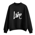 thumbnail image 1 of CEHVOM Femmes Mode Décontractée Imprimé Col Rond Ample Manches Longues Hauts Courts Blouse Chandails Sans Capuche Liquidation, 1 of 5