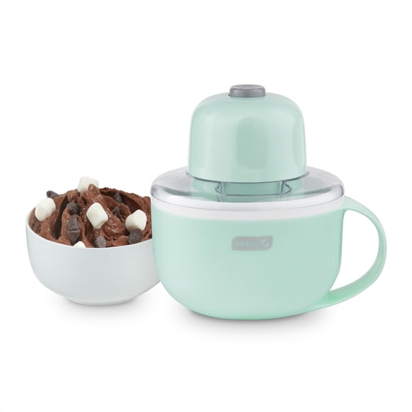 Dash Sorbetière My Mug, Demi-Pinte (Env. 250 Ml), Machine Polyvalente Pour Crème Glacée Molle, Goulotte Intégrée Pour Ingrédients, Facile À Nettoyer Et À Ranger, Aqua