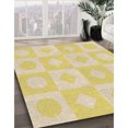 thumbnail image 3 of Ahgly Company Tapis d'Intérieur Lavable en Machine Carré Transitionnel Jaune Soleil, 3 Pieds Carré, 3 of 7