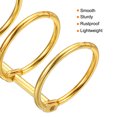 thumbnail image 4 of Unique Bargains 1' Dia. 3 Circle Detachable Metal Binder Rings Loose Leaf Rings, Gold Tone 6 Pack, 4 of 6