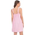 thumbnail image 3 of Women's Bath/Shower Wrap Towel Dress with Straps Closure Lightweight Knee Length Body Wraps, 3 of 5
