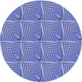 thumbnail image 1 of Ahgly Tapis Rond Lavable en Machine Intérieur Transitionnel Bleu Denim, 7 Pieds Rond, 1 of 7