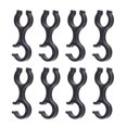 thumbnail image 1 of 8pcs Alpenstock Handcuffs Shape Clips Housing Hose Guide for Outdoor Walking Stick (Black), 1 of 9