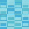 thumbnail image 1 of Ahgly Tapis d'Intérieur Lavable en Machine Carré Turquoise Bleu Vif, 6 Pieds Carré, 1 of 7