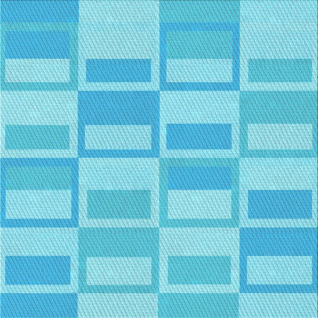 Ahgly Tapis d'Intérieur Lavable en Machine Carré Turquoise Bleu Vif, 6 Pieds Carré