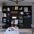 thumbnail image 2 of FM FURNITURE Misani 4 Piece Living Room Set Black Engineered Wood, 2 of 7