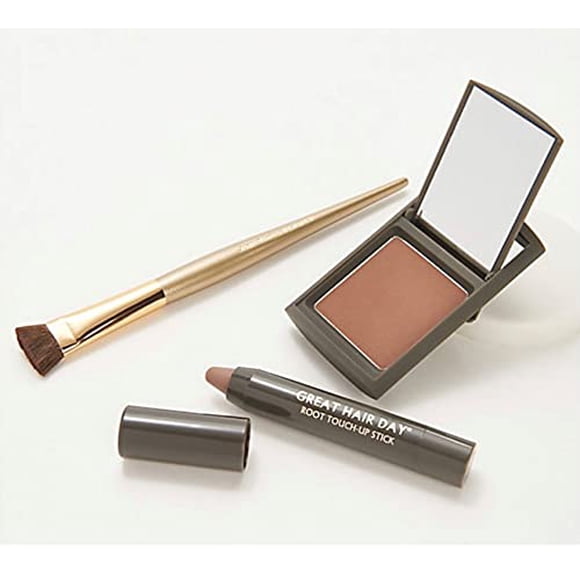 Joan Rivers Great Hair Day Root Touch Up Powder and Hair Color Stick - Root Cover Up Hair Powder and Root Touch Up Stick for Thicker, Fuller Looking Hair (