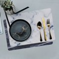 thumbnail image 2 of MesaSe Tableware Mat Leather Placemats Waterproof and Oil-Proof Easy to Clean for Kitchen Dining Table (Black+white), 2 of 6