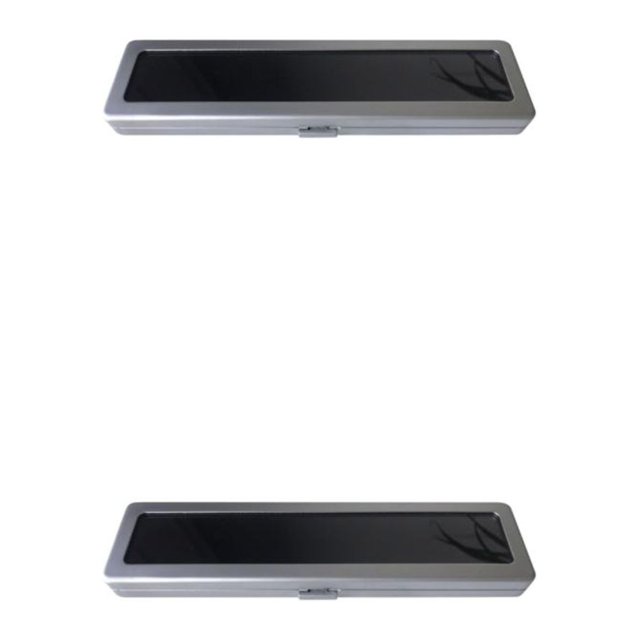 maskred Metal Jewlery Case Display Box Organizer Storage for Diamond Polish Silver 2Set