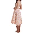 thumbnail image 4 of Gupgi Robe Midi à Fleurs pour Femmes Sans Manches Fendue Fluide Boho avec Poches, 4 of 9
