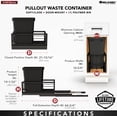 thumbnail image 3 of Rev-A-Shelf Single Pullout 35 qt. Kitchen Trash Can w/ Soft-Close, 5349-15DM-118, 3 of 12