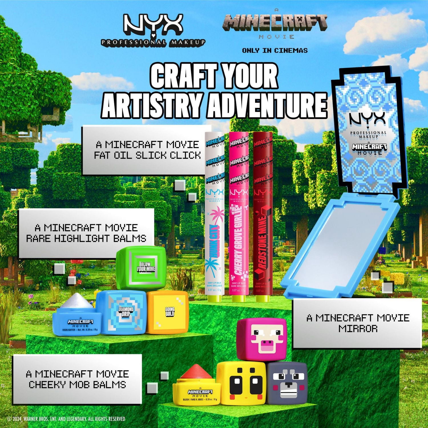 NYX Professional Makeup Baume à joues Cheeky Mob UN FILM MINECRAFT