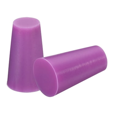 Unique Bargains Silicone Rubber Tapered Plug 10mm to 15mm Solid Purple for Powder Coating, Painting, Laboratory Use 10 Pieces