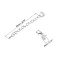 thumbnail image 2 of Unique Bargains 10Set Ribbon Crimp Clamp Ends Lobster Claw Clasps & Chain 6mm Silver Tone for DIY, 2 of 7