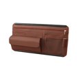 thumbnail image 1 of Brown Car Windshield Sunshade Glasses Storage Organizer With Leather Card Holder And Receipt Clip Multifunctional Car Accessory 12.20 X 6.69 Inches 0.77 Lbs, 1 of 6