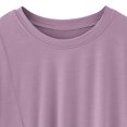 thumbnail image 4 of Birdeem Womens Round Neck Not Irregular Solid Color Short Sleeved Loose T-Shirt Short Sleeved Round Neck Top/Shirt, 4 of 12