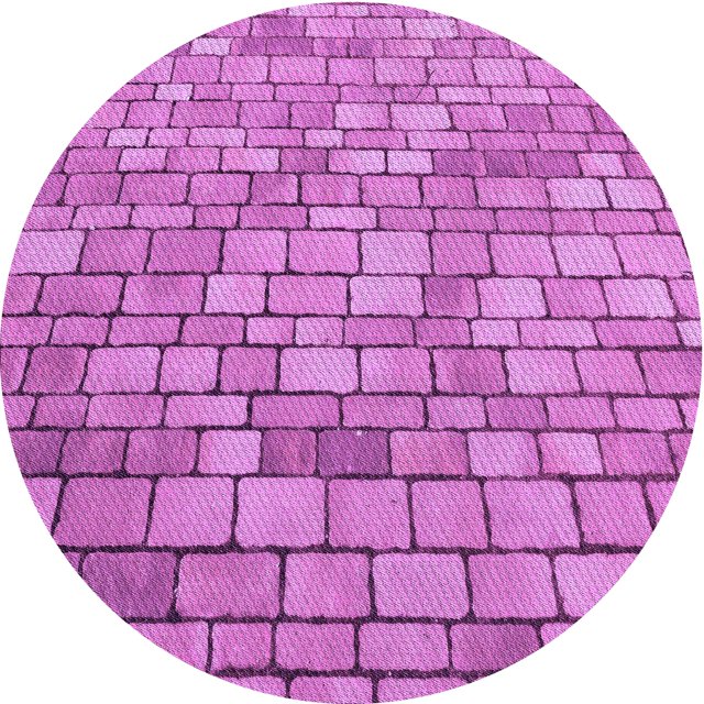 Ahgly Tapis Rond Lavable en Machine Intérieur Transitionnel Violet Violet, 4 Pieds Rond