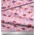 thumbnail image 2 of Soimoi Rayon Fabric Flamingo Bird Printed Fabric 1 Yard 56 Inch Wide, 2 of 3