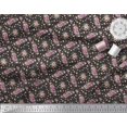 thumbnail image 3 of Soimoi Black Poly Georgette Fabric Rose & Floral Print Fabric By Yard 52 Inch Wide, 3 of 3