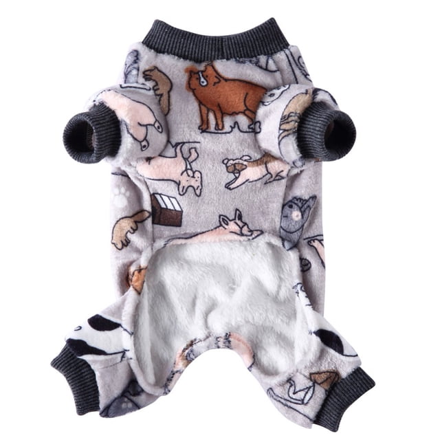 Pyjamas Doux et Confortable pour Petits Chiens Chiot Automne et Costume d'Hiver