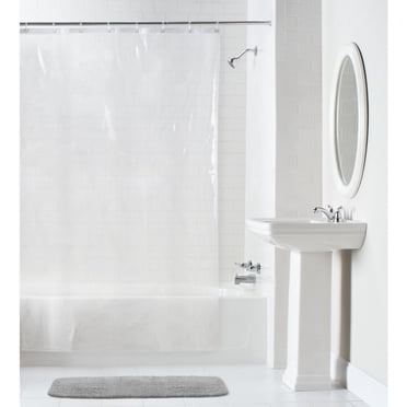Mainstays Waterproof Heavyweight PEVA Oversized Shower Curtain Liner, 72" x 84", Clear