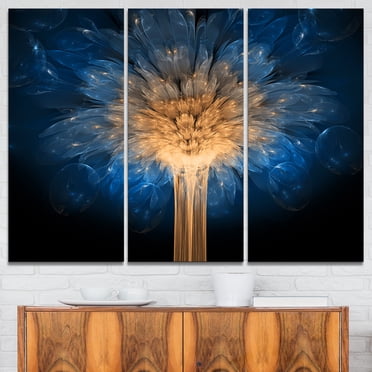 Fractal 3D Blue Dragon Flower