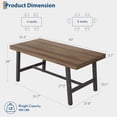 thumbnail image 2 of 63" Industrial Dining Table for 4-6 People, Large Rectangular Kitchen Table with Heavy Duty Metal Frame, Rustic Counter for Dinner, Kitchen, Dining Room (Table Only), 2 of 8