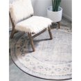 thumbnail image 1 of Unique Loom 3124817 6 x 6 ft. Aigen Salzburg Round Rug, Gray, 1 of 1