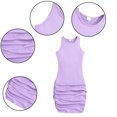 thumbnail image 2 of Qudderr Robes Sans Manches pour Filles, Robe d'Été Unie et Ajustée, Décontractée, pour 8-12 Ans, 2 of 9