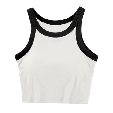 AherBiu Crop Tank Tops for Women 2024 Going out Ribbed Knitted Tops Slim Fitted Stretchy Camisole