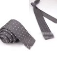 thumbnail image 1 of Men'S Skinny Tie Thin Slim Solid Formal Knitted Necktie, 1 of 1