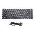 thumbnail image 2 of Clavier de Jeu RGB, Clavier Mécanique Filaire 68 Touches, Clavier Filaire Rétro pour Ordinateur USB, Capuchons de Touches Ronds, Commutateur Bleu, pour Vista 7 8 10A, pour, pour OS X, 2 of 7