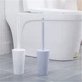 thumbnail image 4 of Toilet Bowl Brush Holder Set, Bathroom Deep Cleaning Toilet Cleaner Scrubber Under Rim with Curved Bristle for Dead Corner Clean,Hidden Rv Toilet Decorative Accessories with Caddy, 4 of 9