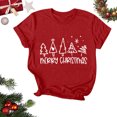 thumbnail image 1 of Amzcrzy Hauts d'Été pour Femmes Hauts de Noël Imprimés Col Rond Manches Courtes T-Shirt Haut Manches Courtes Col Rond T-Shirts pour Femmes Hauts Manches Courtes pour Femme, 1 of 4