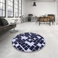 thumbnail image 3 of Ahgly Company Tapis Rectangulaire d'Intérieur à Motifs Bleu Nuit, 4 Pieds x 6 Pieds, 3 of 6