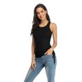 thumbnail image 4 of Beautyin Drawstring Camisole Stretchy Racerback Ribbed Tank Top for Women, 4 of 6