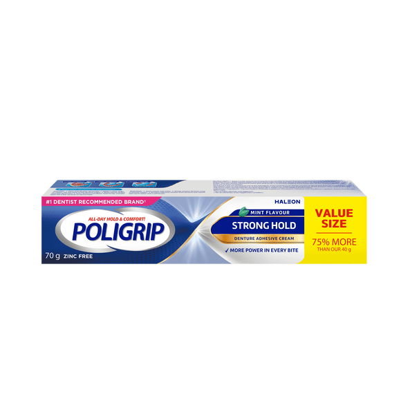 Poligrip Strong Hold Denture Adhesive Cream