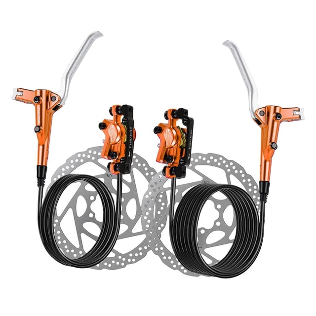 S SERENABLE Mountain Bike Hydraulic Disc Brake Set Bicycles Replaces Repair Line Pulling Orange