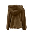 thumbnail image 3 of PVCS Womens Warm Faux Coat Jacket Winter Zipper Solid Long Sleeve Sweatshirt, 3 of 4