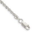 thumbnail image 1 of 925 Sterling Silver 2.3mm Rope Chain Anklet Ankle Bracelet, 1 of 6