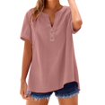 thumbnail image 1 of T-Shirts Femmes Lot Mode Décontractée Col en V Manches Courtes Haut T-Shirt - Hontri, 1 of 5